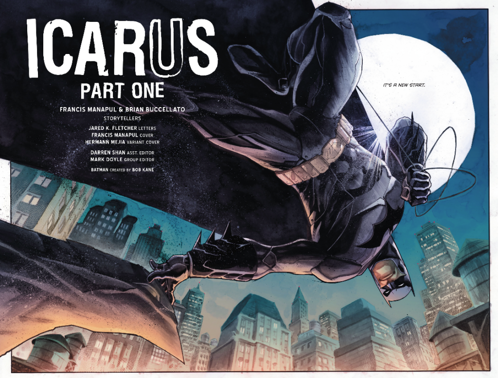 Batman Detective Comics Icare Icarus New Start