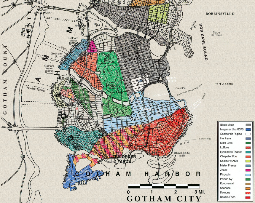 Batman No Mans Land Map Carte